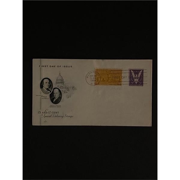 1945 Benjamin Franklin and Frank Walker First Day Cover