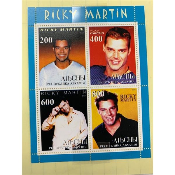 Ricky Martin collectors stamp set
