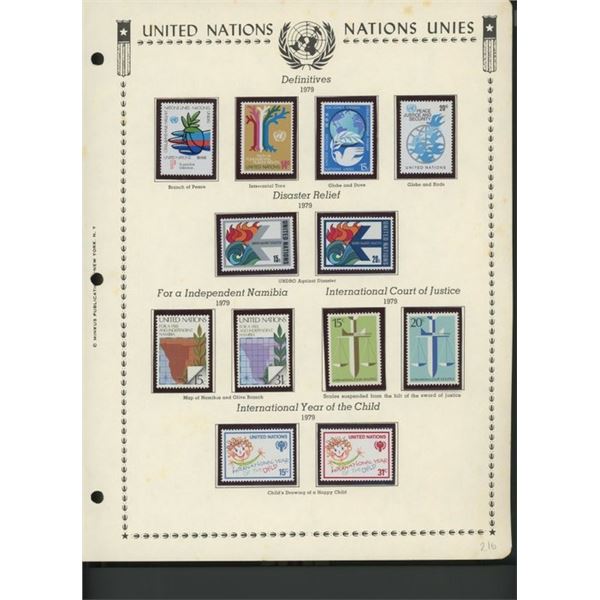 United Nations New York Stamps 1979