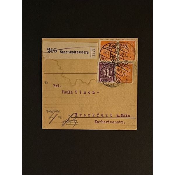 1920s Germany Stamped Card