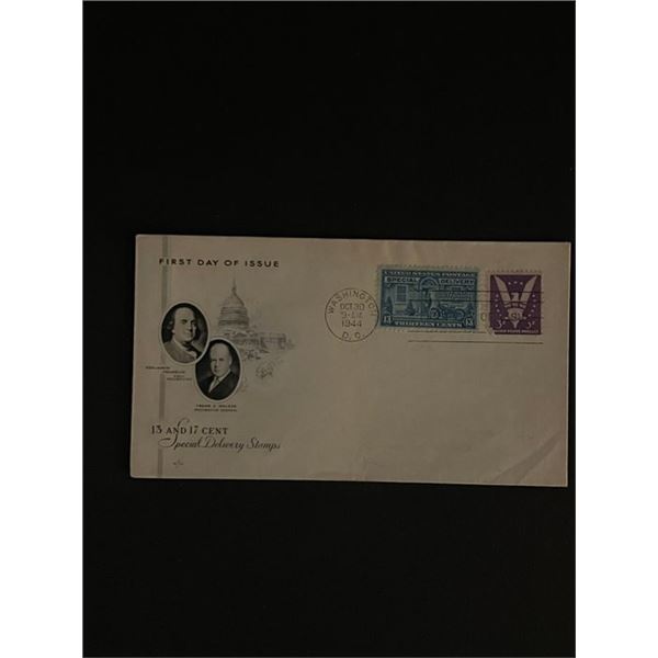 1945 Benjamin Franklin and Frank Walker First Day Cover