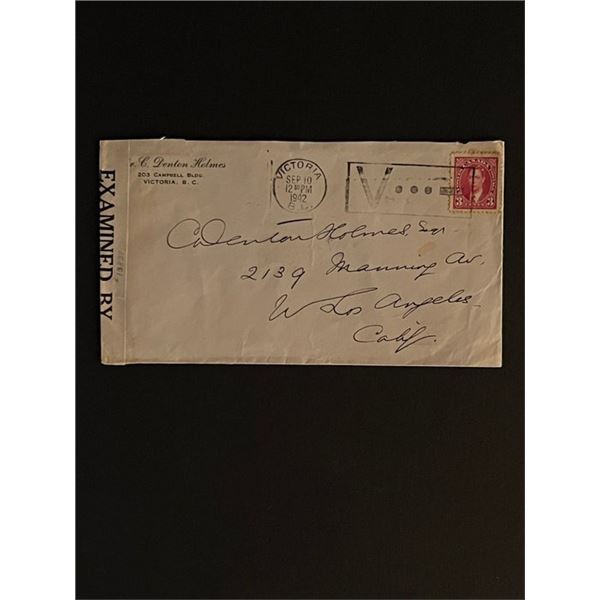 1942 Victoria BC First Day Cover