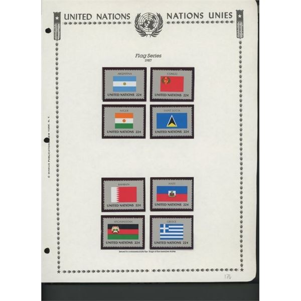 United Nations New York Stamps 1987