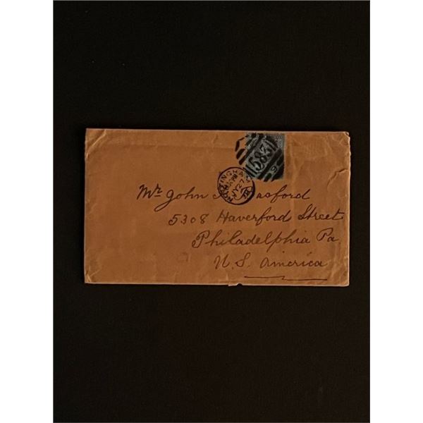 Vintage Nottingham United Kingdon Stamped Envelope