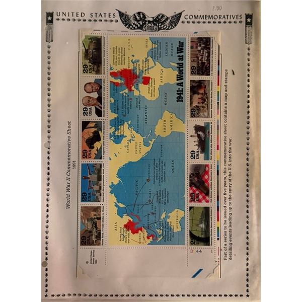 1991 U.S. District of Columbia Bicentennial & Famous Comedians Stamp Collection