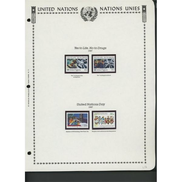 United Nations New York Stamps 1987