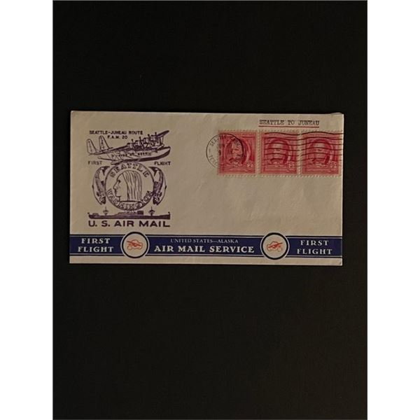 1940 Seattle WA to Juneau Alaska First Day Cover