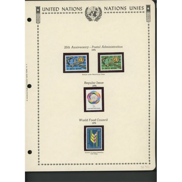 United Nations New York Stamps 1976