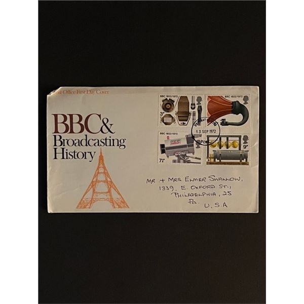 1972 BBC and Broadcasting History First Day Cover