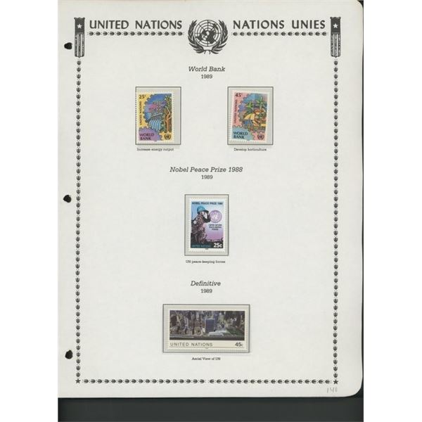 United Nations New York Stamps 1989