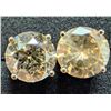 Image 1 : 14K(1.65G), NATURAL CHAMPAGNE DIAMOND (2.84CT) EARRINGS, APPRAISED INSURANCE VALU...