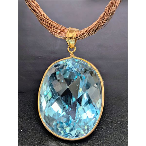 10K(9G), BLUE TOPAZ  (39.3CT) PENDANT, SUGGESTED RETAIL VALUE $2000