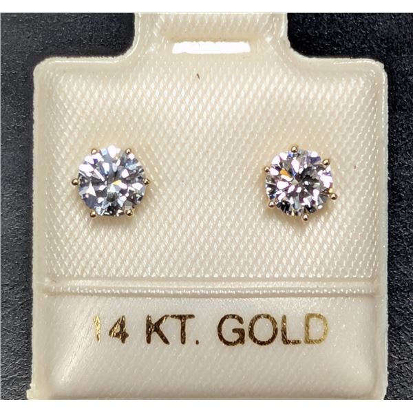 14K LAB DIAMOND  (0.4CT) EARRING, SUGGESTED RETAIL VALUE $1000