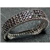 Image 2 : SILVER(2.5G),  BLACK SPINEL FULL ETERNITY RING