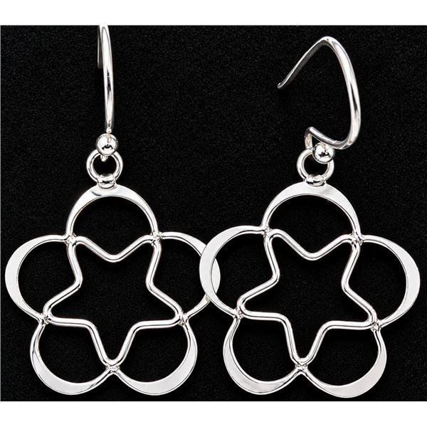 SILVER FLOWER EARRING