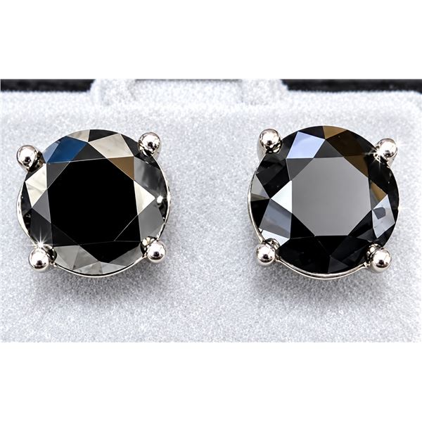 10K(1.4G),  BLACK DIAMOND  (3CT) EARRING, SUGGESTED RETAIL VALUE $2400