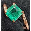 Image 2 : 10K(1.7G),  EMERALD (0.9CT), DIAMOND (0.05CT)RING, SIZE 7, SUGGESTED RETAIL VALUE $2400