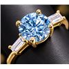 Image 1 : 10K(1.5G),  BLUE LAB DIAMOND  (1CT)RING, SIZE 5.5, SUGGESTED RETAIL VALUE $2000