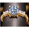 Image 2 : 10K(1.5G),  BLUE LAB DIAMOND  (1CT)RING, SIZE 5.5, SUGGESTED RETAIL VALUE $2000