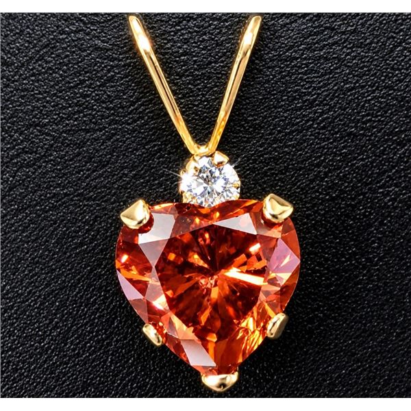 10K(0.37G),  COLOR LAB DIAMOND  (0.9CT) PENDANT, (NO CHAIN) SUGGESTED RETAIL VALUE $1400
