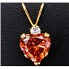Image 1 : 10K(0.37G),  COLOR LAB DIAMOND  (0.9CT) PENDANT, (NO CHAIN) SUGGESTED RETAIL VALUE $1400