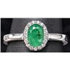 Image 1 : SILVER(3.63G),  EMERALD (0.5CT) RING, SUGGESTED RETAIL VALUE $280