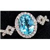 Image 1 : SILVER(3.25G),  BLUE TOPAZ (1.5CT) RING, SUGGESTED RETAIL VALUE $260