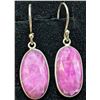 Image 1 : SILVER(5.21G),  RUBY (APP 12CT) EARRING, SUGGESTED RETAIL VALUE $240