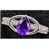 Image 1 : SILVER(3.54G),  AMETHYST (0.75CT) RING, SUGGESTED RETAIL VALUE $240