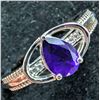 Image 2 : SILVER(3.54G),  AMETHYST (0.75CT) RING, SUGGESTED RETAIL VALUE $240