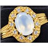 Image 1 : SILVER(3.76G),  CHACELDONY (APP 1.25CT) RING, SUGGESTED RETAIL VALUE $240