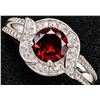 Image 1 : SILVER(3.2G),  GARNET (1CT) RING SUGGESTED RETAIL VALUE $200