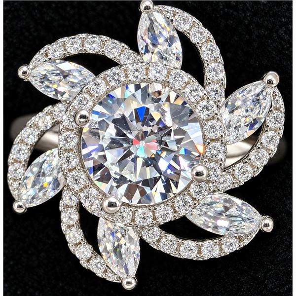 SILVER(5.86G),  CZ RING SUGGESTED RETAIL VALUE $200