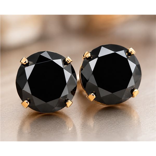 14K(1G),  BLACK MOISSANITE (1.88CT) EARRING, SUGGESTED RETAIL VALUE $1600