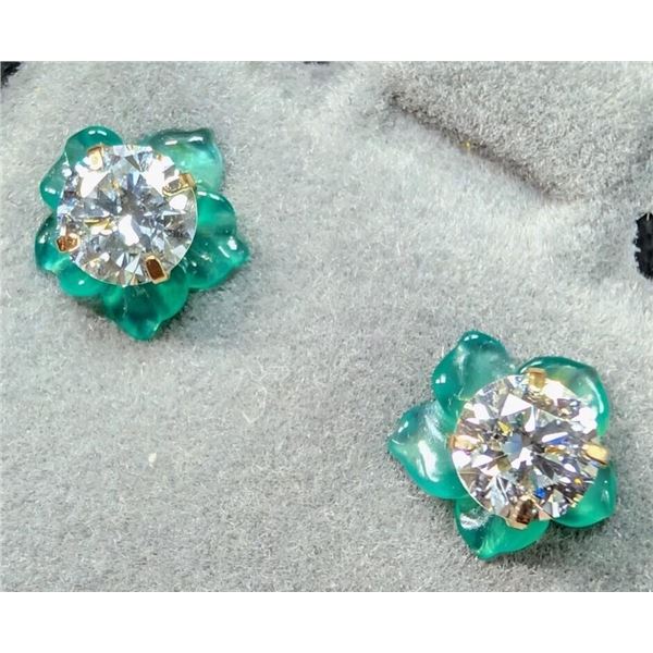 14K LAB DIAMOND(2IN1) (0.44CT) EARRING, SUGGESTED RETAIL VALUE $600