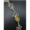 Image 2 : SILVER(8.7G),  AMBER BRACELET 7", SUGGESTED RETAIL VALUE $250