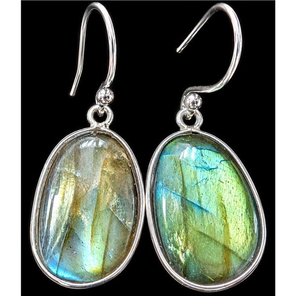 SILVER(4G),  LABRADORTIE (12CT) EARRING, SUGGESTED RETAIL VALUE $240
