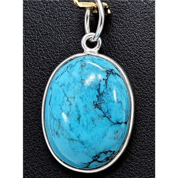 SILVER(1.81G),  TURQUOISE (7CT) PENDNAT