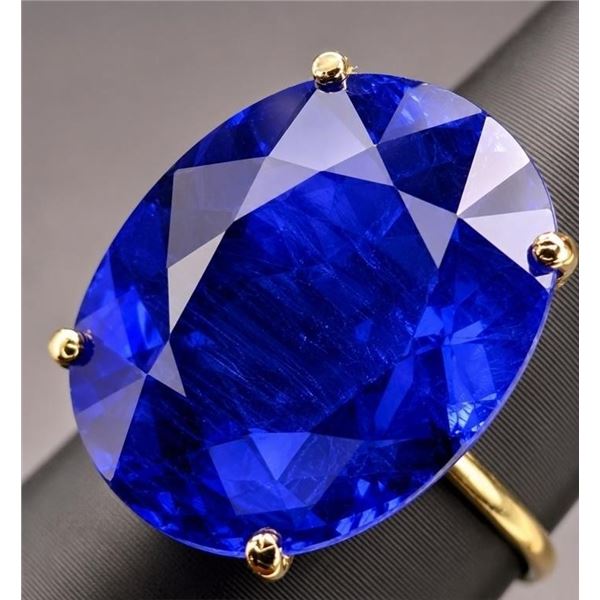 10K(3.2G), NATURAL SAPPHIRE (10.5CT)RING, SIZE 5.5, SUGGESTED RETAIL VALUE $2800