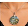 Image 1 : SILVER(5.95G),  LABRADORITE PENDANT, SUGGESTED RETAIL VALUE $350