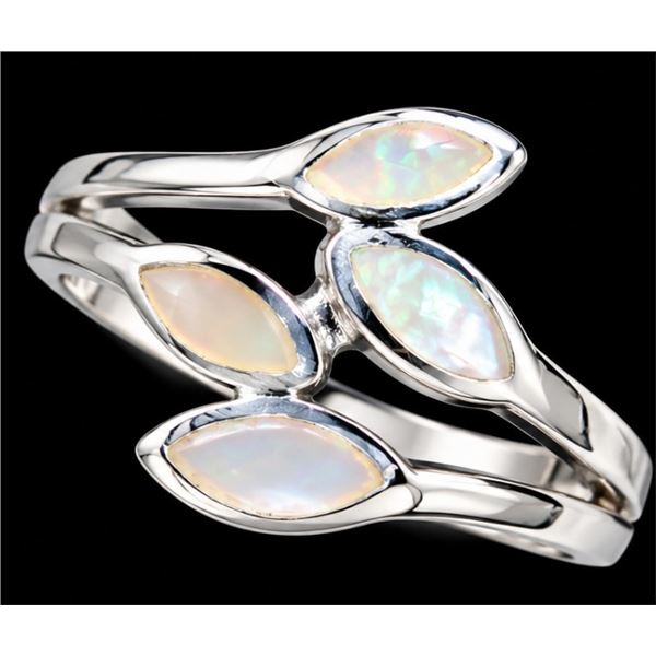 SILVER(1.98G),  MOTHER OF PEARL RING