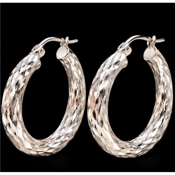 SILVER(3.5G),  HOOP EARRING SUGGESTED RETAIL VALUE $200
