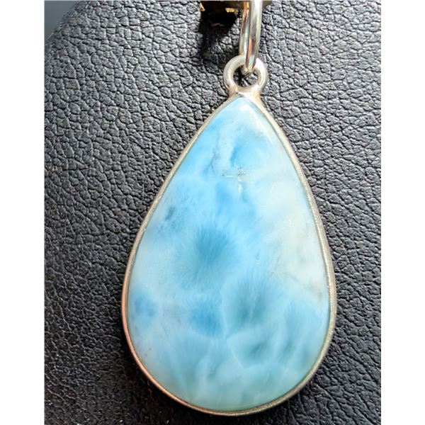 SILVER(2.64G), LARIMAR  (APP 6CT)PENDANT