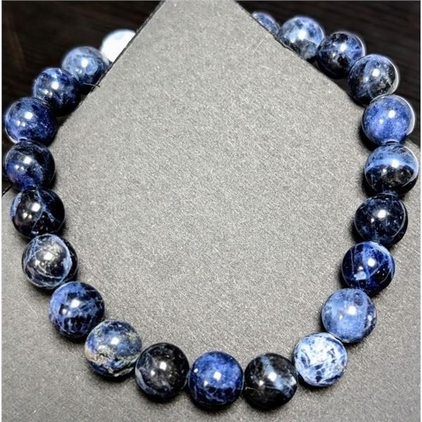 NATURAL BLUE SODALITE FLEXIBLE BRACELET