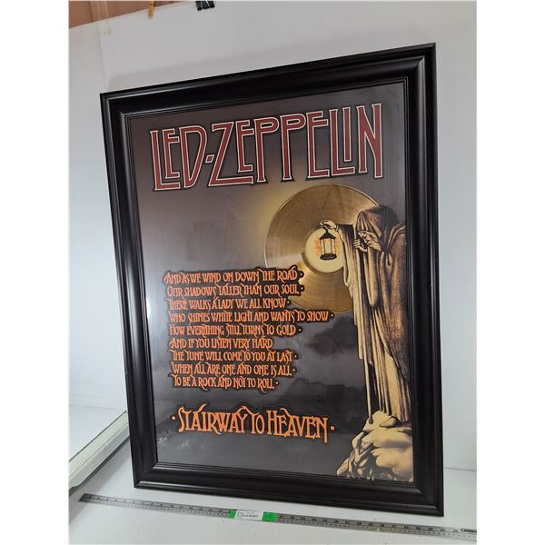 *Framed Led Zeppelin Stairway to Heaven Print 40  x 30.25 - Can't Ship