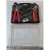 Image 2 : (7) Tools, Long Nose Pliers, Adjustable Wrench, Locking Pliers, Multitool, Misc
