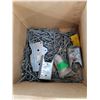 Image 6 : Assorted Screws, Finishing Nails, (3) Lightbulbs, (9) LED Lightbulbs, Misc All As-Is