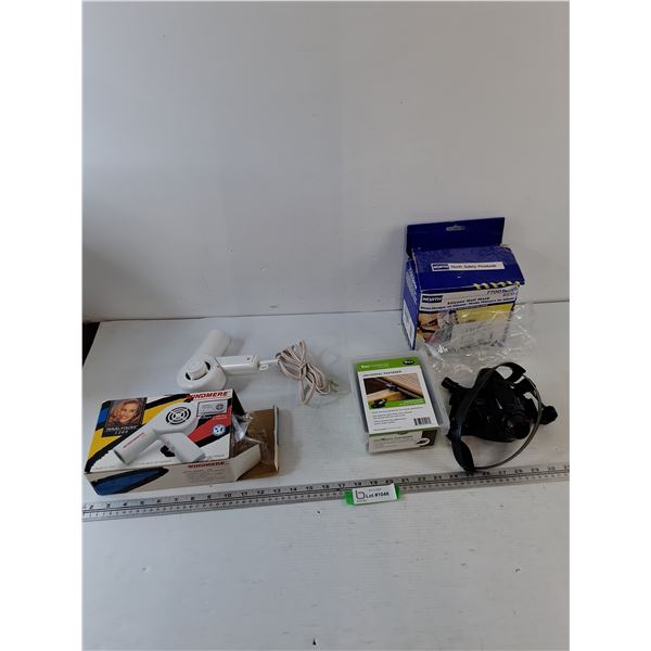 Windmere Hair Dryer Tested Works, Universal Fasteners Kit Box Sealed, Honeywell Half-Mask