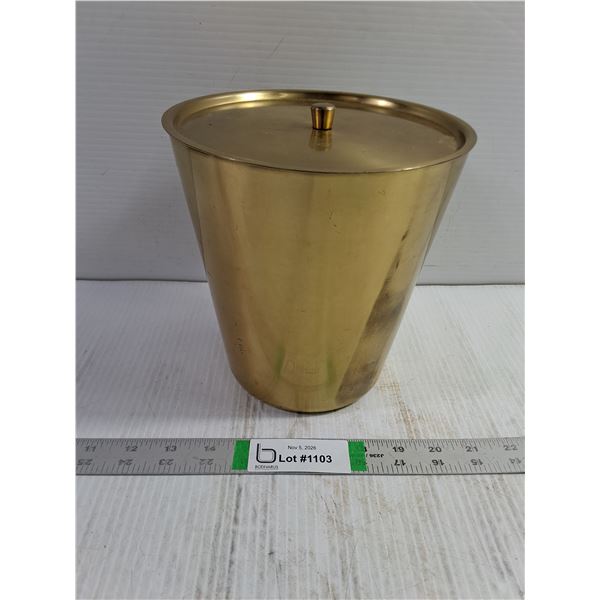 (1) Gold-Toned Metal Canister/Bucket