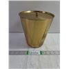 Image 1 : (1) Gold-Toned Metal Canister/Bucket